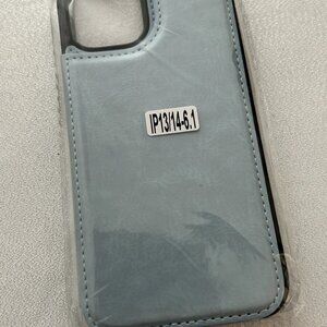 Wallet Case With Card Holder For iPhone 15/14 Plus/13/12/11 Pro Max - Light Blue